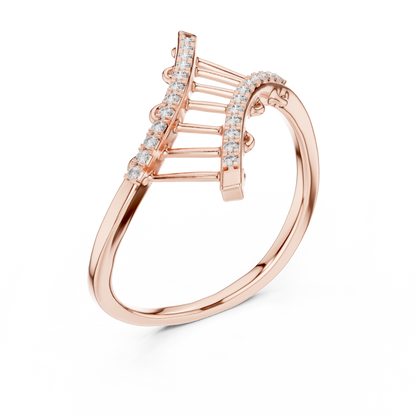 Modern Art Diamond Ring