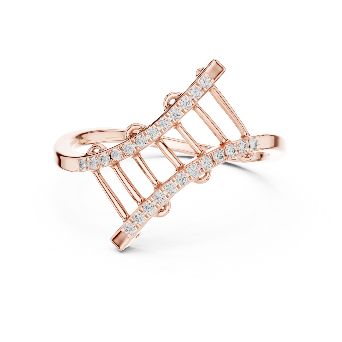Modern Art Diamond Ring