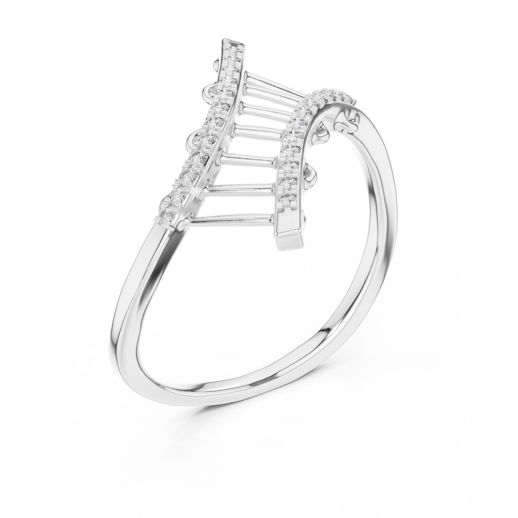 Modern Art Diamond Ring
