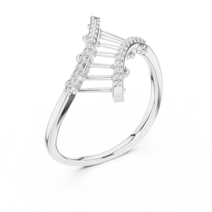 Modern Art Diamond Ring