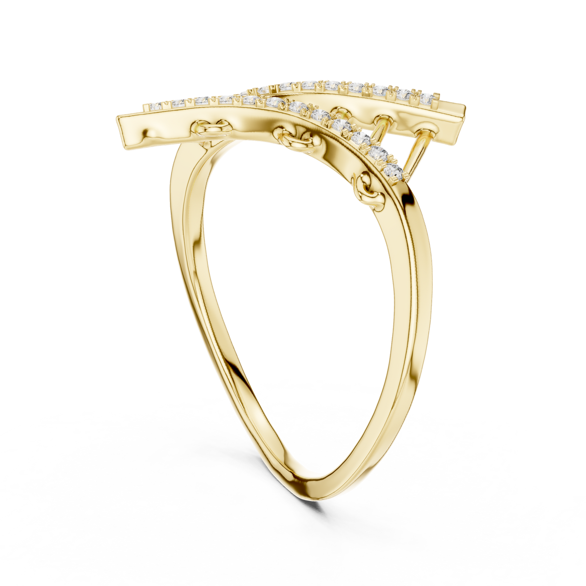Modern Art Diamond Ring
