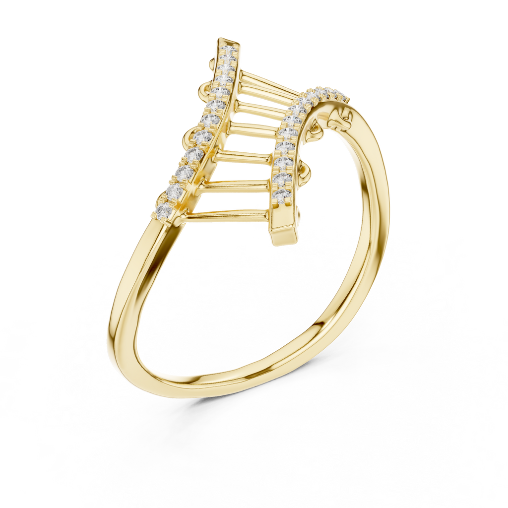 Modern Art Diamond Ring