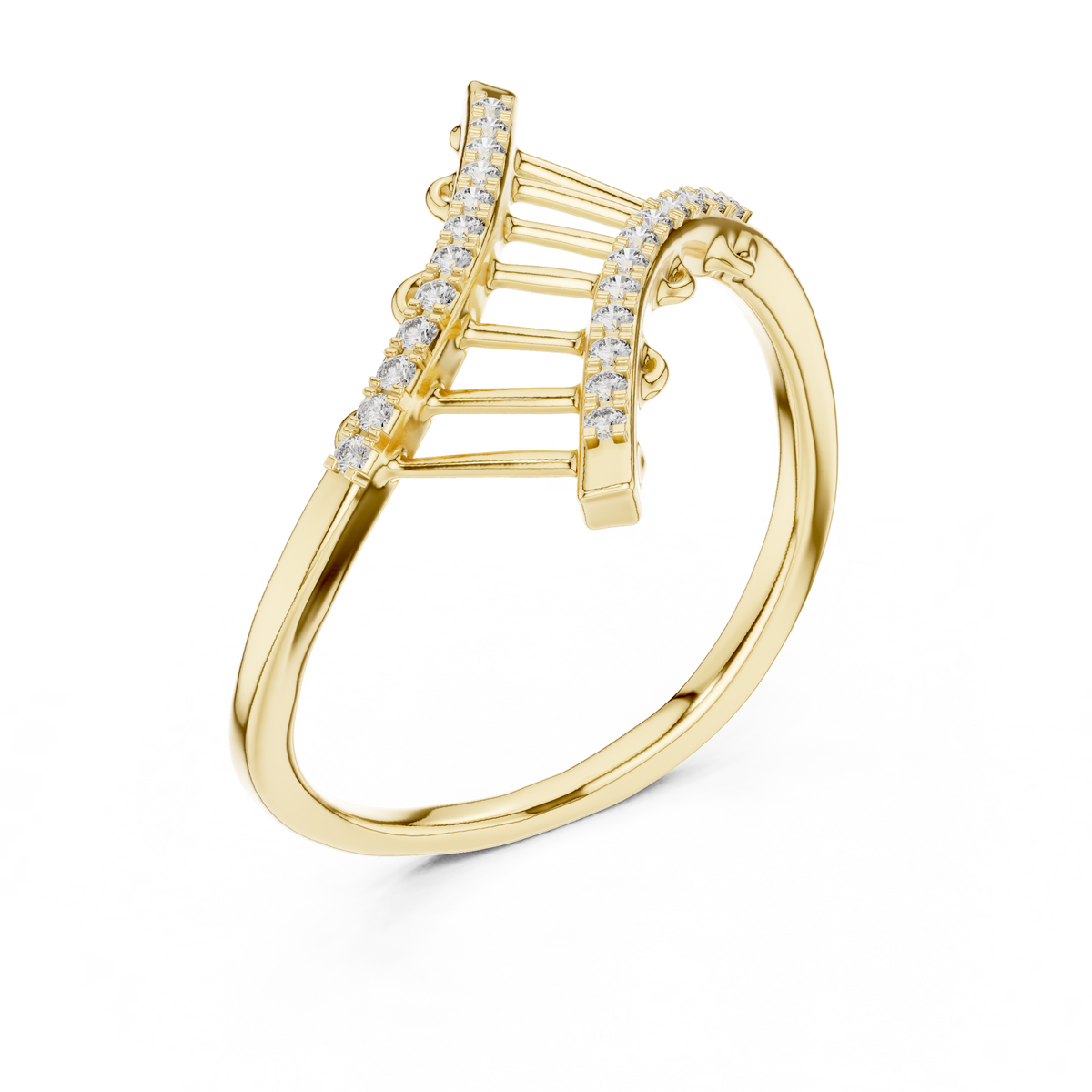 Modern Art Diamond Ring