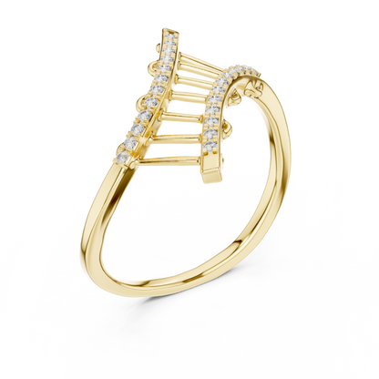 Modern Art Diamond Ring