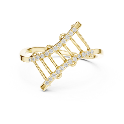 Modern Art Diamond Ring