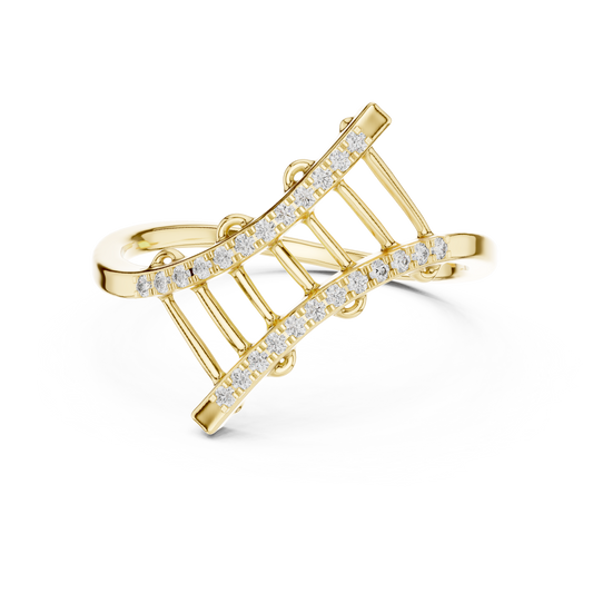 Modern Art Diamond Ring