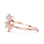 Twisted Flower Diamond Ring