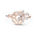 Twisted Flower Diamond Ring