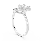 Twisted Flower Diamond Ring