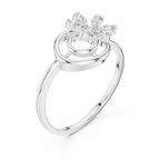 Twisted Flower Diamond Ring