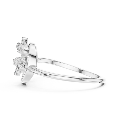 Twisted Flower Diamond Ring