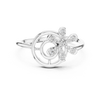 Twisted Flower Diamond Ring