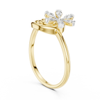 Twisted Flower Diamond Ring