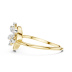 Twisted Flower Diamond Ring
