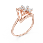 Modern Triangle Blossom Ring
