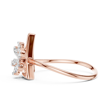 Modern Triangle Blossom Ring