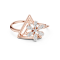 Modern Triangle Blossom Ring