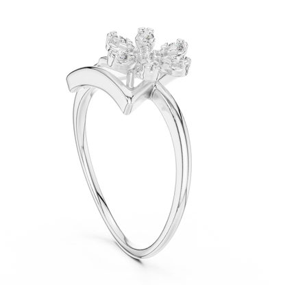 Modern Triangle Blossom Ring