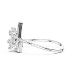 Modern Triangle Blossom Ring