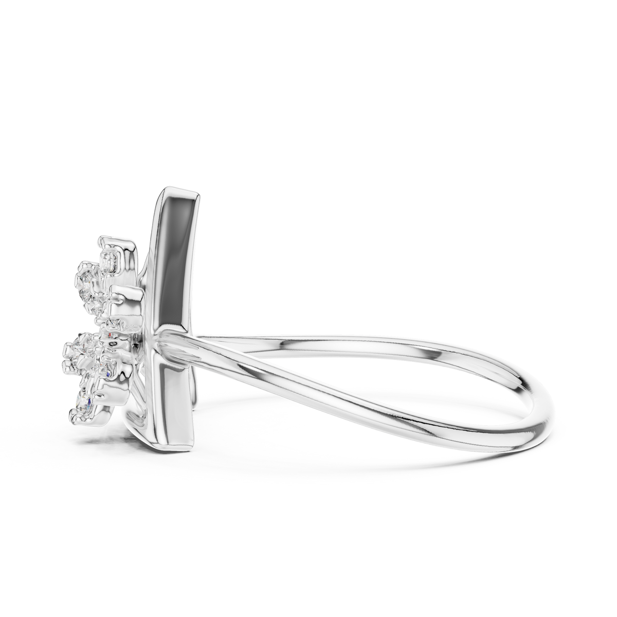 Modern Triangle Blossom Ring