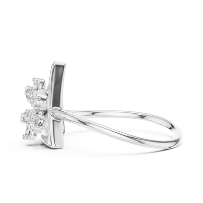 Modern Triangle Blossom Ring