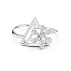 Modern Triangle Blossom Ring