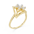 Modern Triangle Blossom Ring