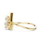 Modern Triangle Blossom Ring