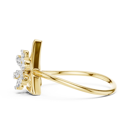 Modern Triangle Blossom Ring