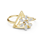 Modern Triangle Blossom Ring