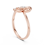 Rose Gold Butterfly Diamond Ring