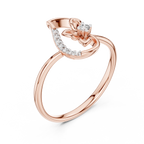 Rose Gold Butterfly Diamond Ring