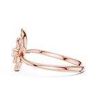 Rose Gold Butterfly Diamond Ring