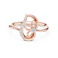 Rose Gold Butterfly Diamond Ring