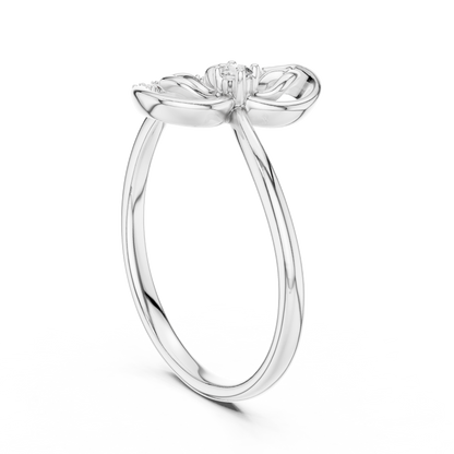 Rose Gold Butterfly Diamond Ring