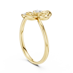 Rose Gold Butterfly Diamond Ring