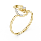 Rose Gold Butterfly Diamond Ring
