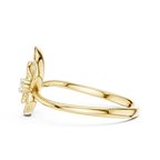 Rose Gold Butterfly Diamond Ring