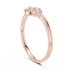 Golden Wave Diamond Floral Ring