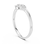 Golden Wave Diamond Floral Ring