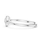 Golden Wave Diamond Floral Ring