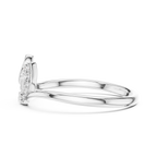 Minimalist Diamond Leaf Ring