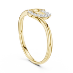 Minimalist Diamond Leaf Ring