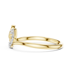 Minimalist Diamond Leaf Ring