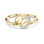 Minimalist Diamond Leaf Ring