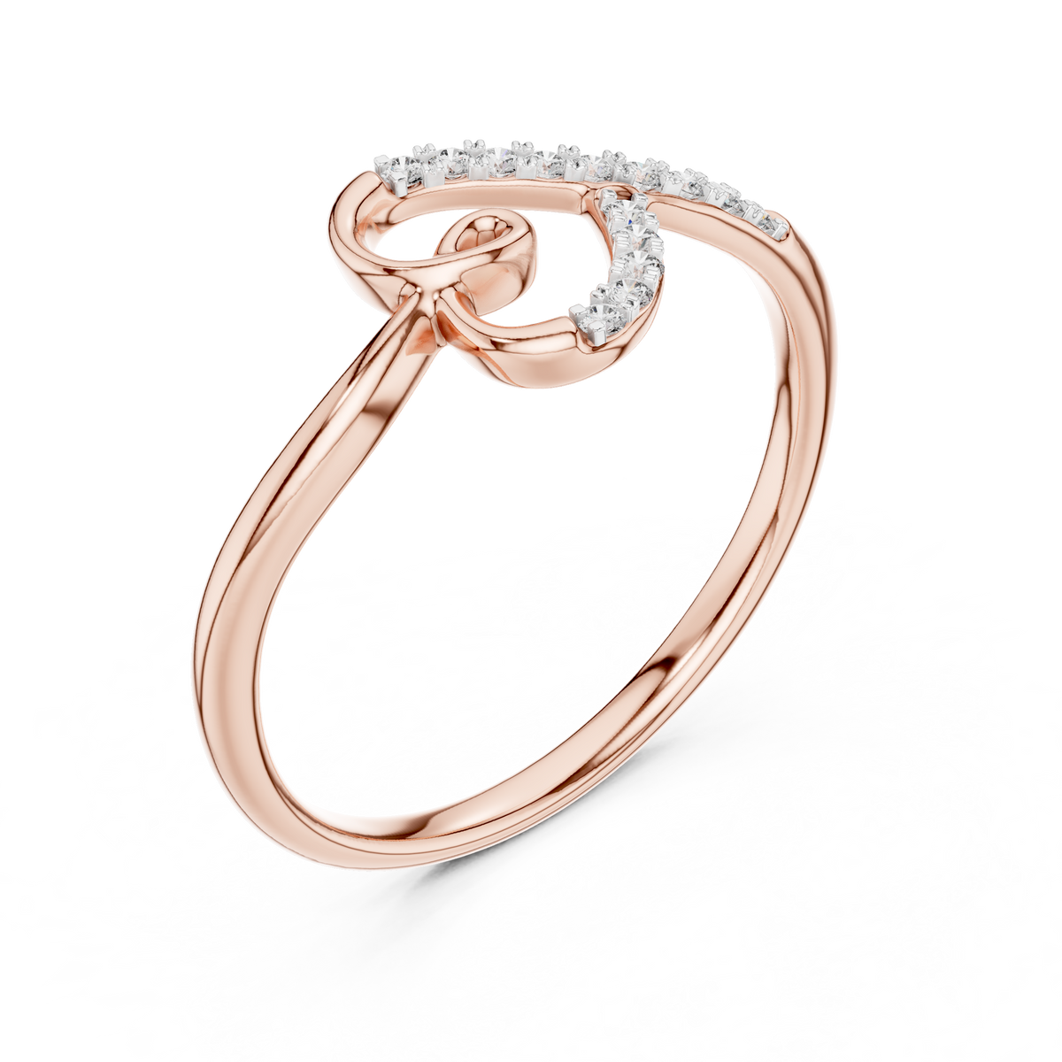 Romantic Gold Heart Ring