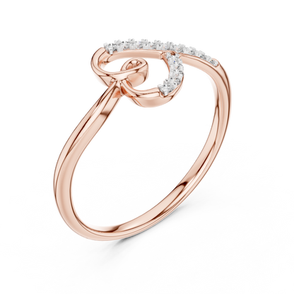 Romantic Gold Heart Ring