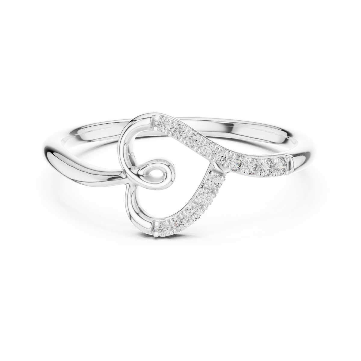 Romantic Gold Heart Ring