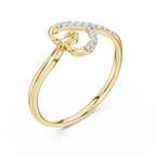 Romantic Gold Heart Ring