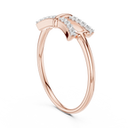 Sparkling Double Curve Ring